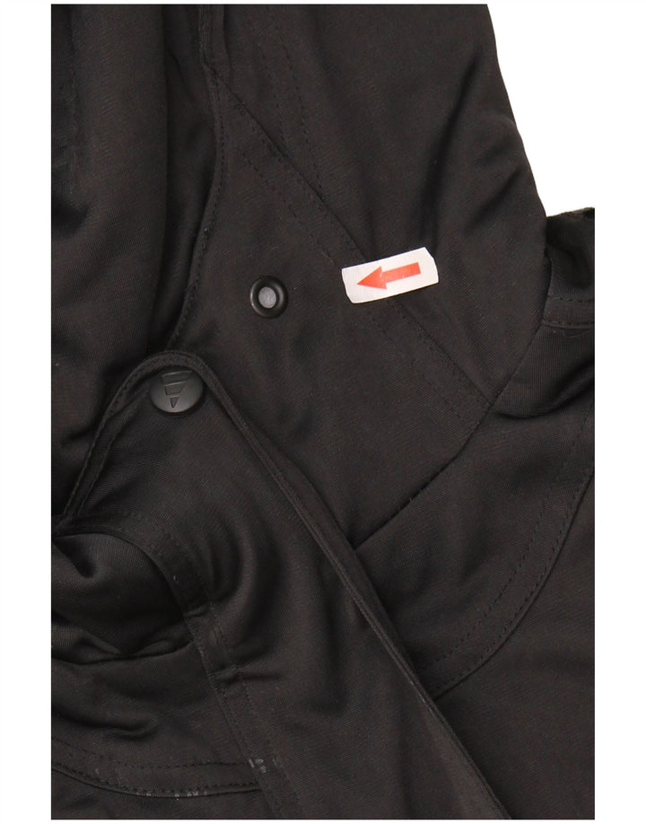 ADIDAS Womens Oversized Hooded Tracksuit Top Jacket UK 14 Large Black