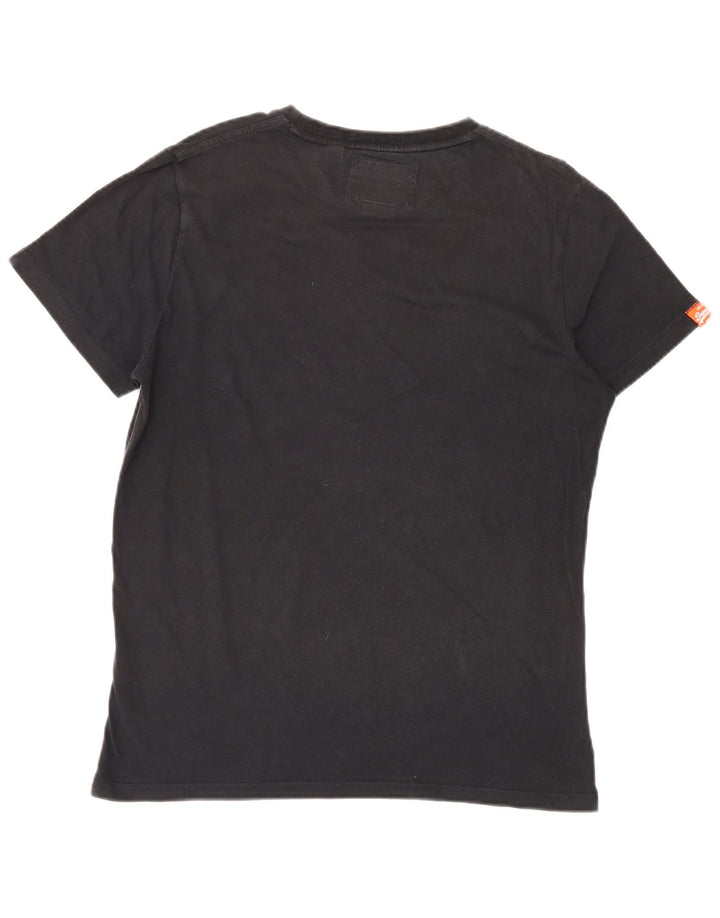 Superdry Mens T-Shirt Top Large Black Cotton