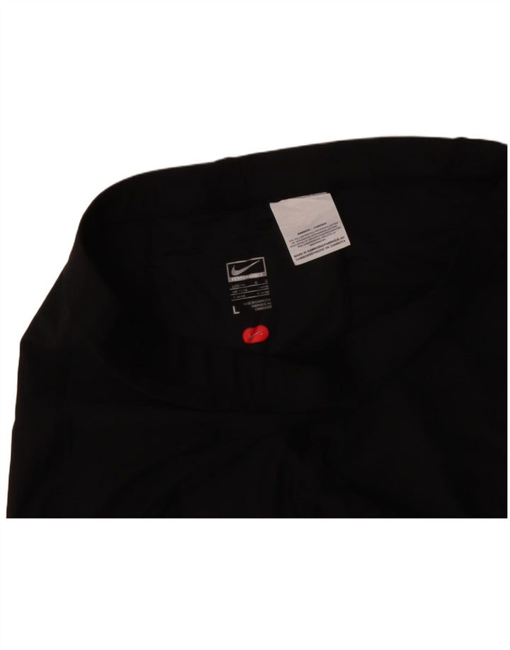 NIKE Womens Bermuda Sport Shorts UK 14/16 Large Black Polyester