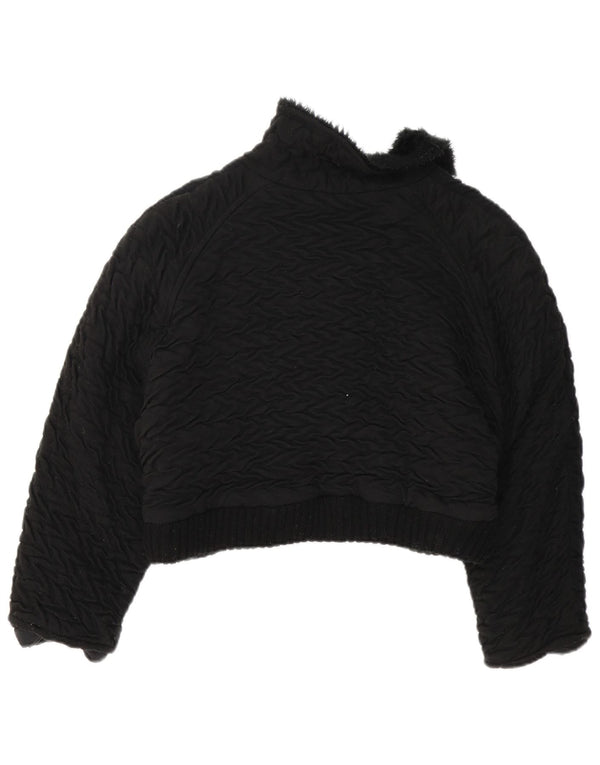Vintage Womens Bolero Jacket UK 14 Medium Black Colourblock