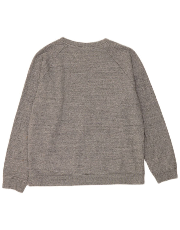 Levi's Womens Sweatshirt Jumper UK 14 Medium Grey Flecked Cotton