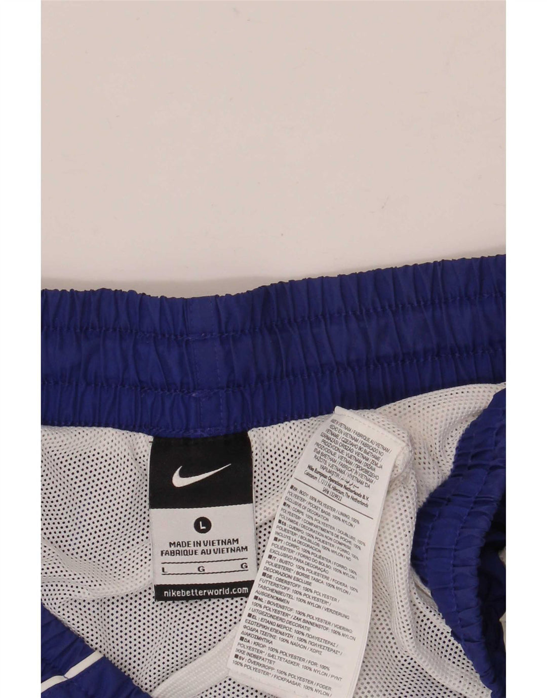 Nike Mens Graphic Sport Shorts Large Blue Polyester