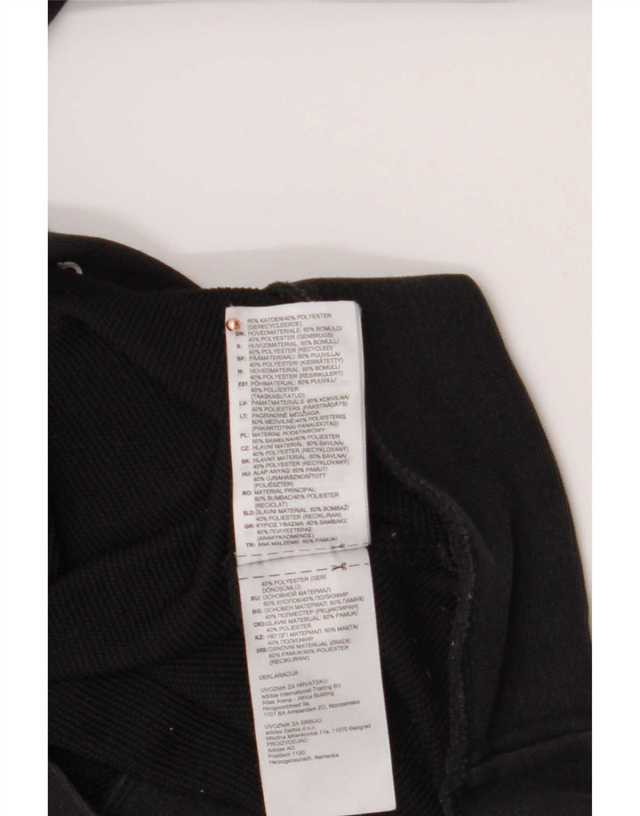 Adidas Mens Graphic Sweatshirt Jumper Medium Black Cotton