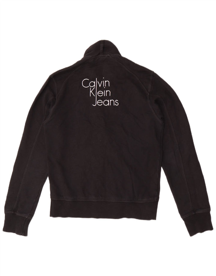 Calvin Klein Jeans Mens Graphic Tracksuit Top Jacket Large Black
