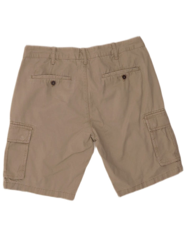 OVS Mens Regular Cargo Shorts IT 50 Large W34 Beige Cotton