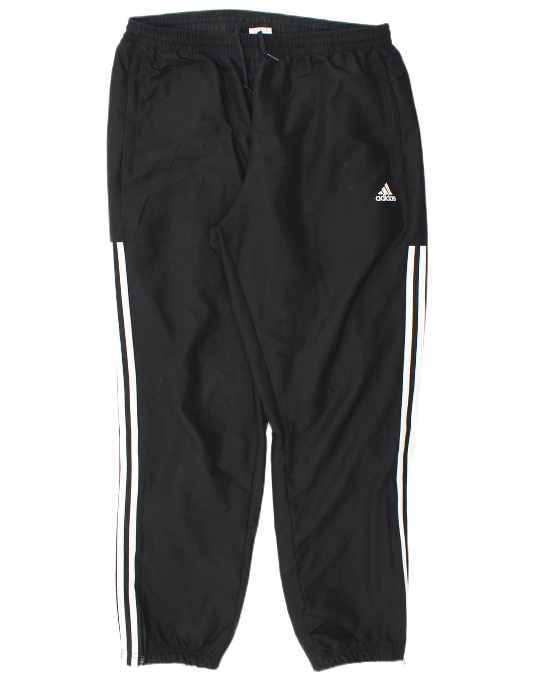 ADIDAS Mens Tracksuit Trousers Joggers Large  Black Polyester