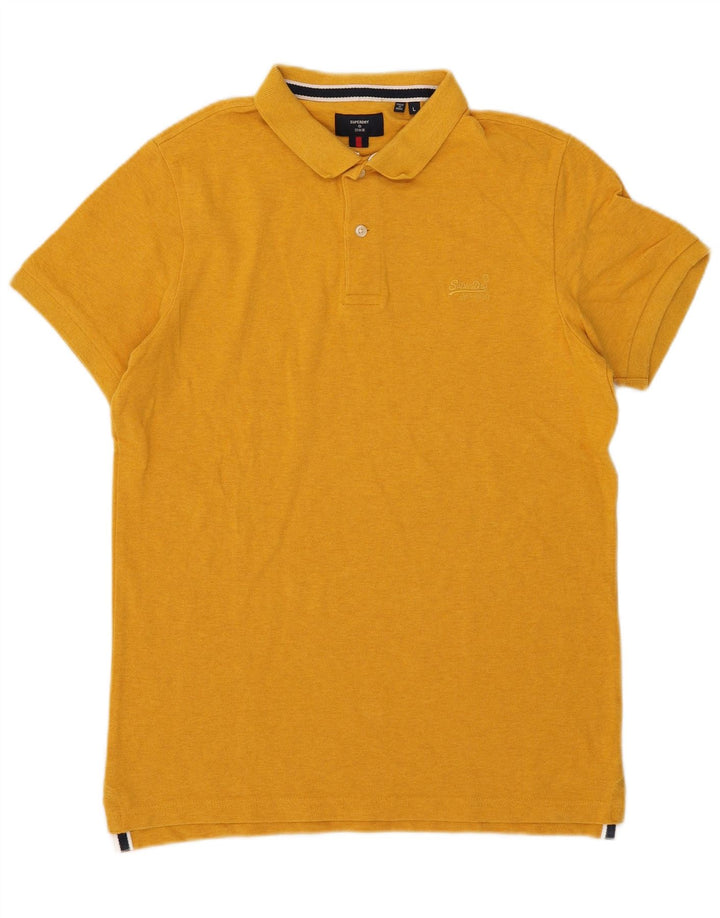 Superdry Mens Polo Shirt Large Yellow