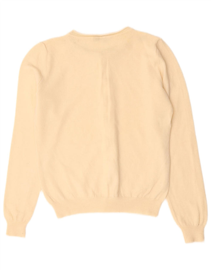 Moschino Womens Cheap and Chic Cardigan Sweater UK 12 Medium Off White Wool