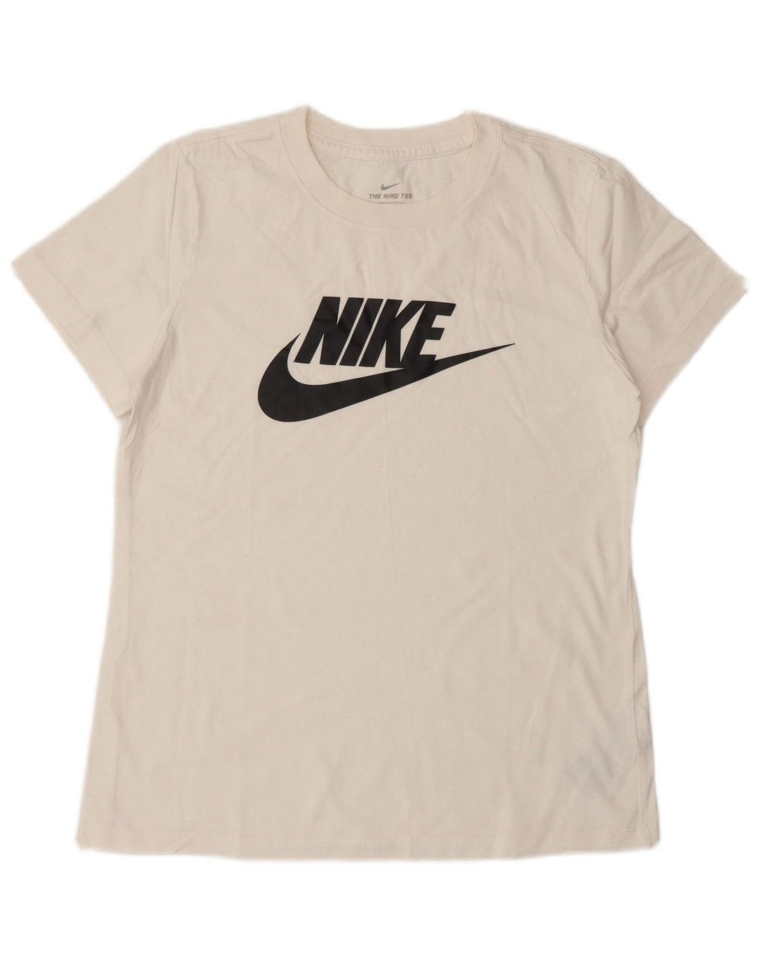 NIKE Womens Graphic T-Shirt Top UK 10 Small White Cotton