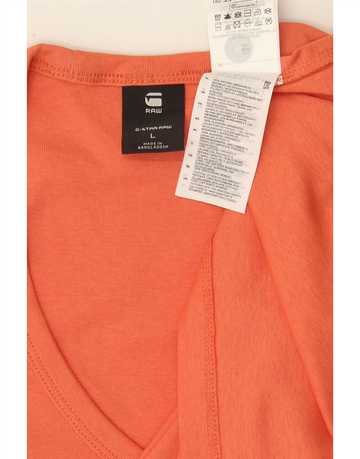 G-STAR Mens T-Shirt Top Large Orange Cotton Vintage G-Star and Second-Hand G-Star from Messina Hembry 