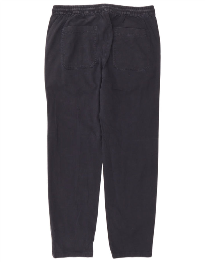 Marks & Spencer Mens Straight Chino Trousers Medium W32 L29 Navy Blue