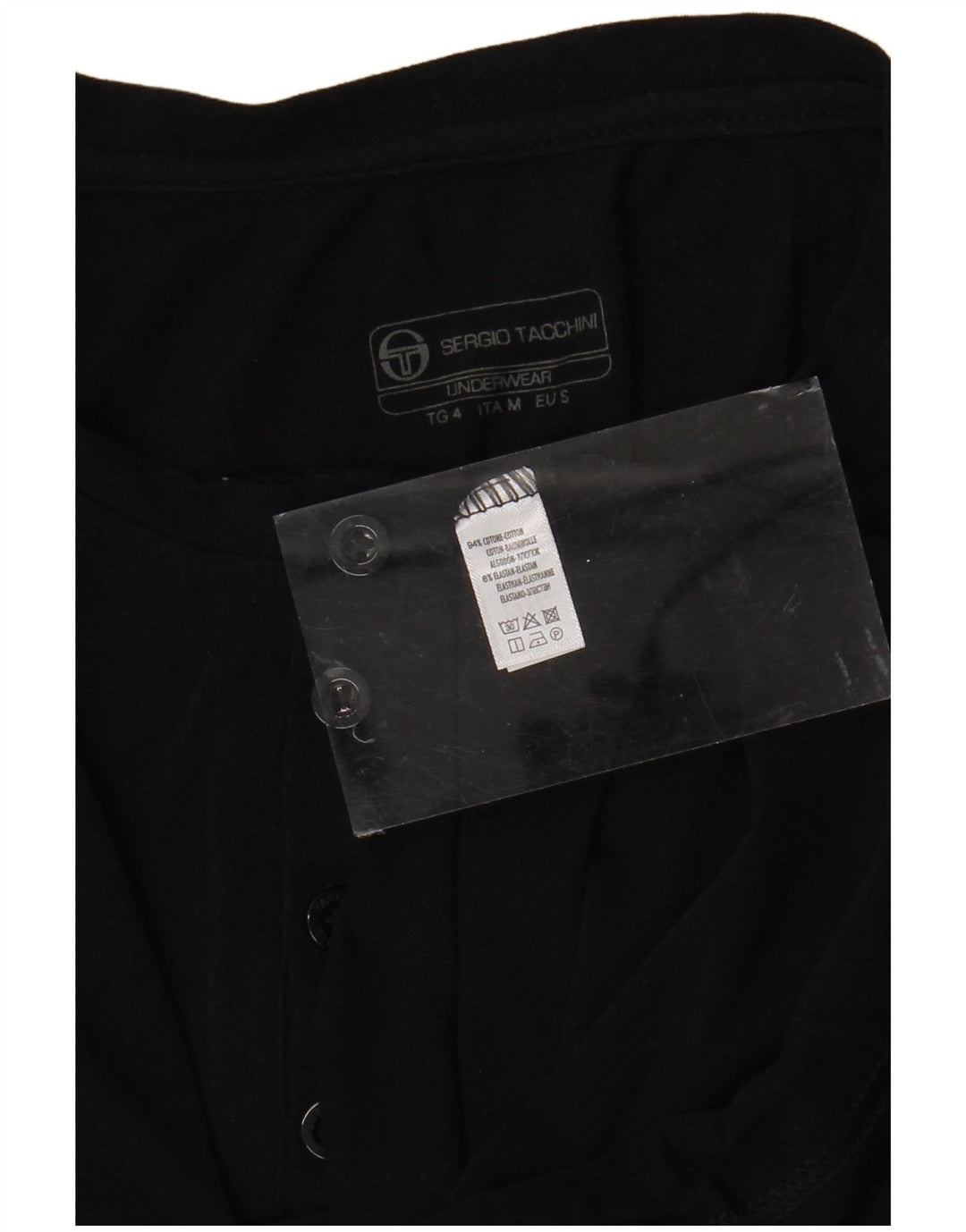 SERGIO TACCHINI Mens T-Shirt Top Small Black Cotton