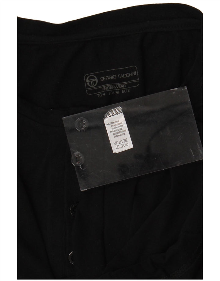SERGIO TACCHINI Mens T-Shirt Top Small Black Cotton