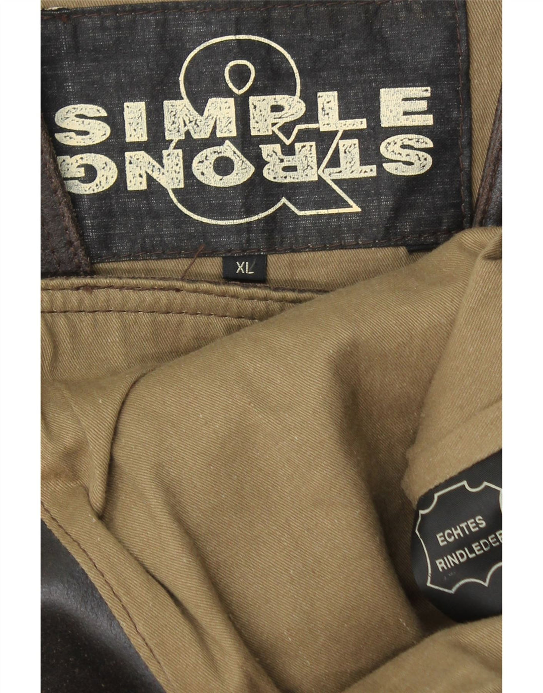 VINTAGE Mens Leather Waistcoat XL Brown Leather