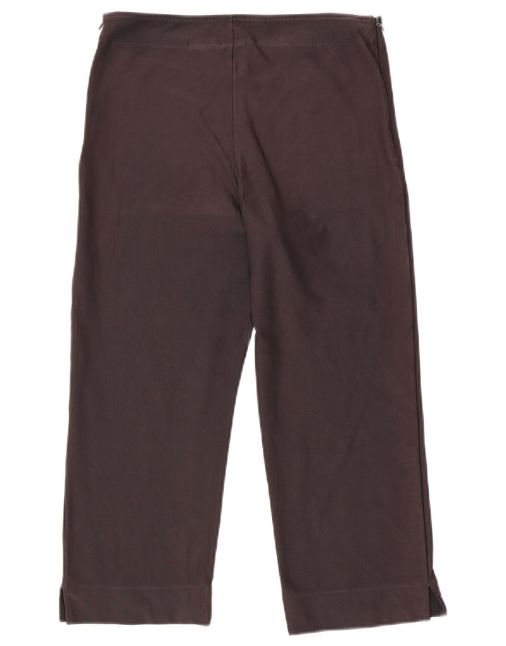 NIKE Womens Dri Fit Capri Tracksuit Trousers UK 12/14 Large  Grey Cotton