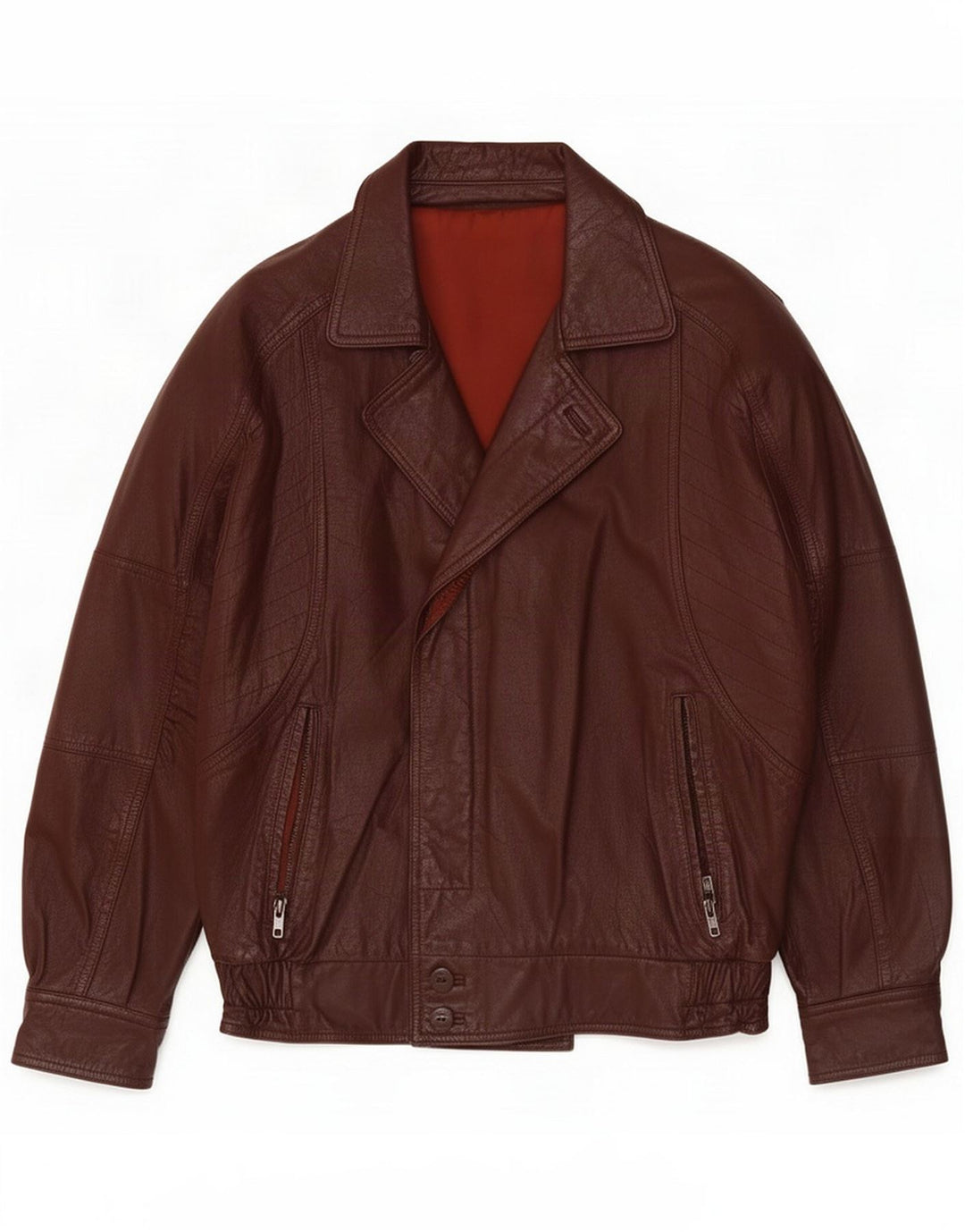 Vintage Mens Leather Jacket UK 40 Large Brown