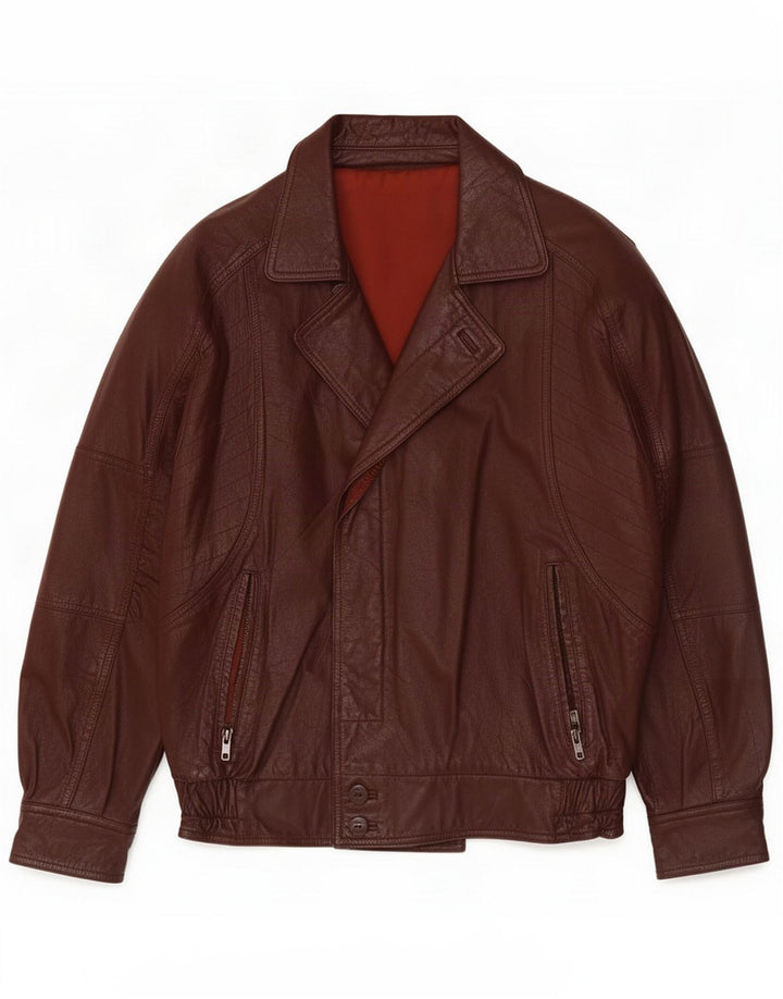 Vintage Mens Leather Jacket UK 40 Large Brown
