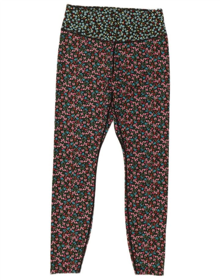 Nike Womens Dri Fit Leggings UK 14 Medium Multicoloured Floral Polyester