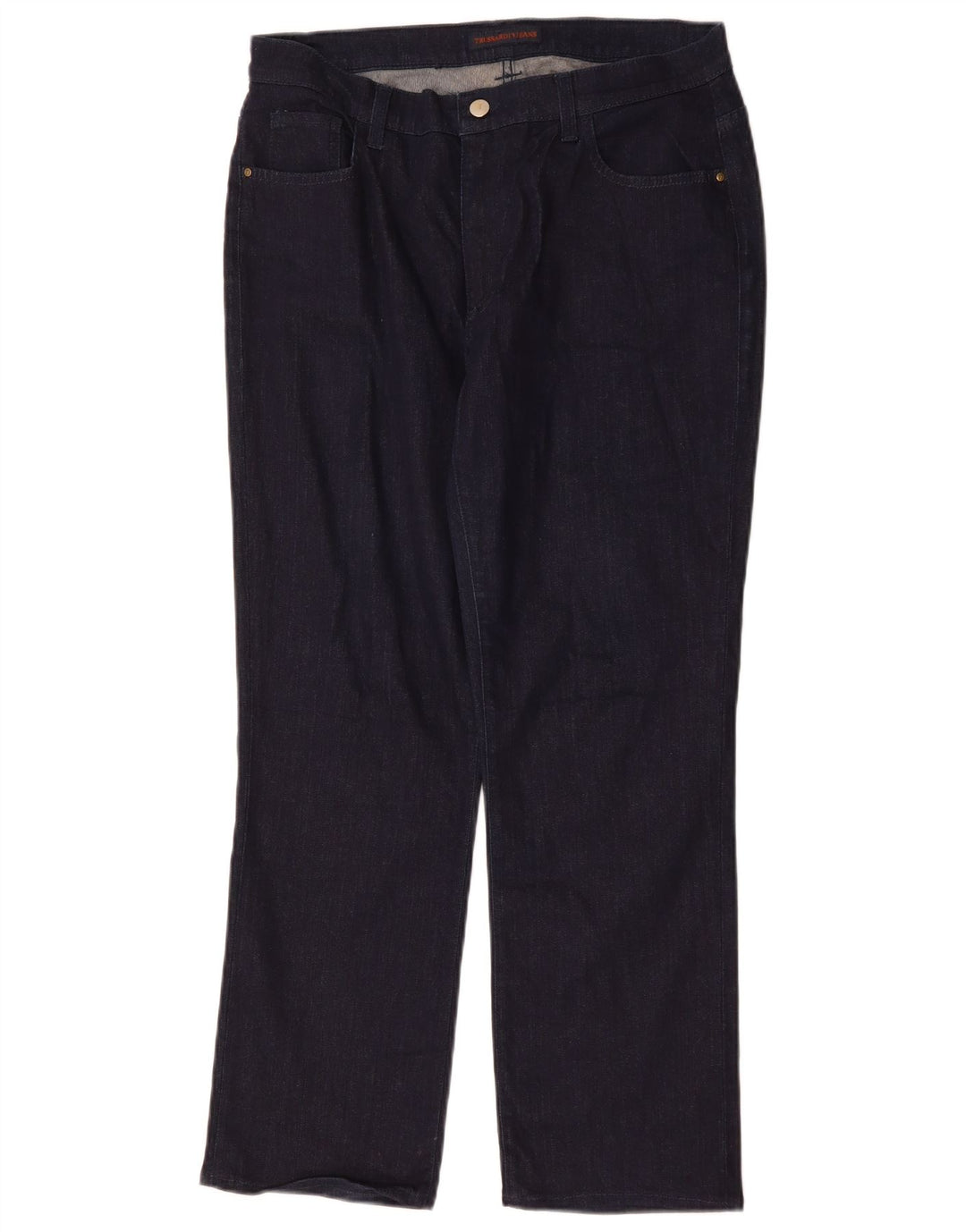 Trussardi Womens Straight Jeans IT 48 XL W34 L28 Navy Blue Polyester