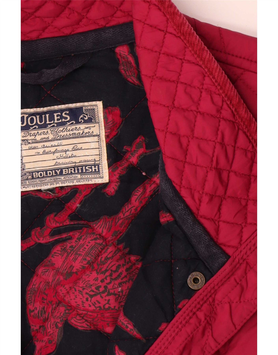 Joules Womens Quilted Jacket UK 16 Large Pink
