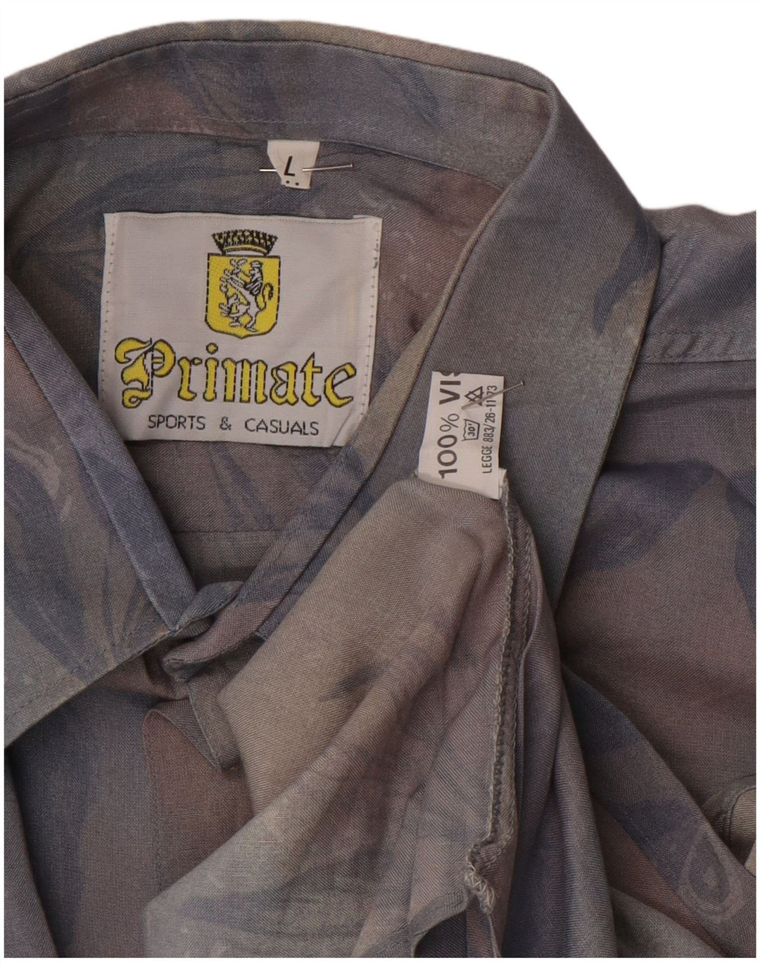 VINTAGE Mens Shirt Large Multicoloured Floral Viscose