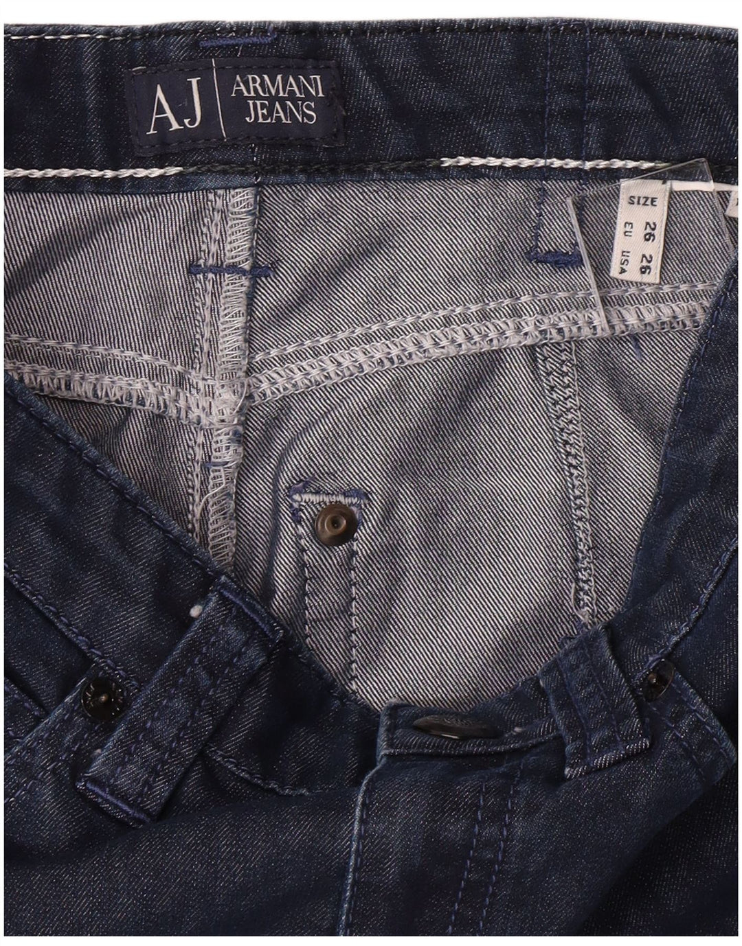 ARMANI Womens Straight Jeans W26 L32  Navy Blue