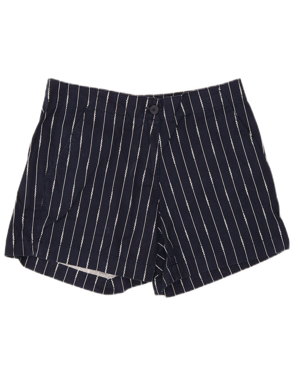 NAUTICA Womens Chino Shorts US 8 Medium W32  Navy Blue Striped Cotton