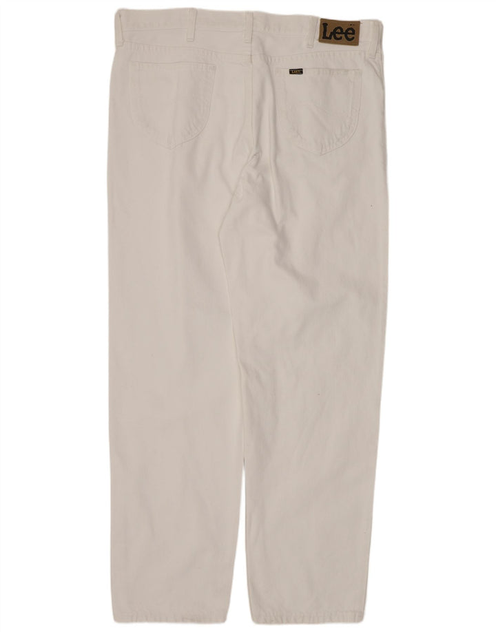 LEE Mens Kansas Straight Jeans W40 L34  White Cotton