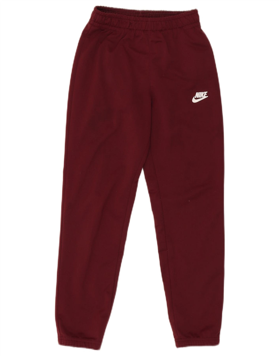 NIKE Boys Tracksuit Trousers Joggers 10-11 Years Medium Burgundy Polyester
