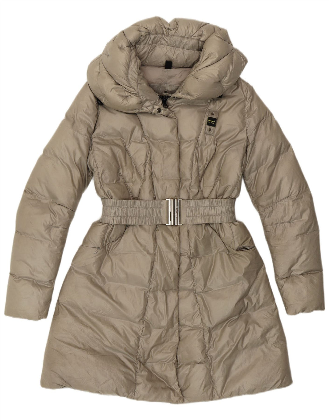BLAUER Womens Padded Coat UK 10 Small Beige