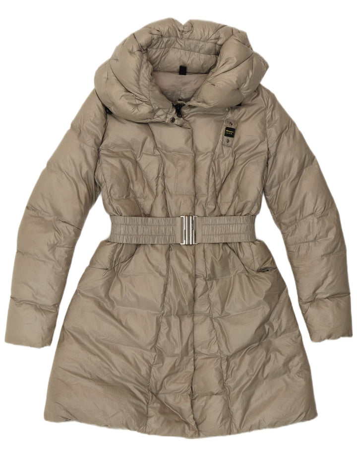 BLAUER Womens Padded Coat UK 10 Small Beige