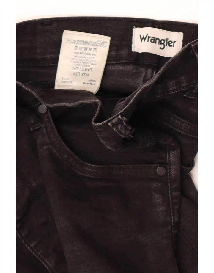Wrangler Mens Larston Slim Jeans W33 L34 Black Cotton