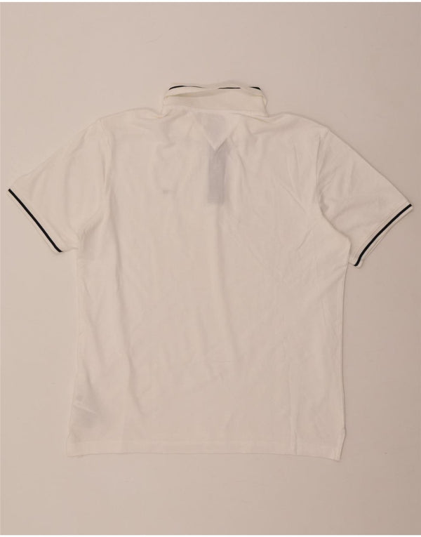 Tommy Hilfiger Mens Polo Shirt Large White Cotton