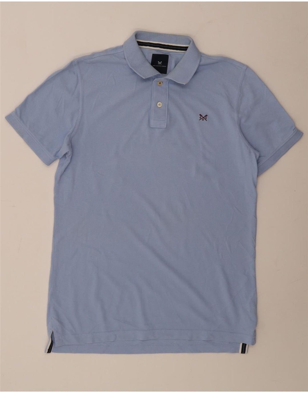 CREW CLOTHING Mens Polo Shirt Medium Blue Cotton