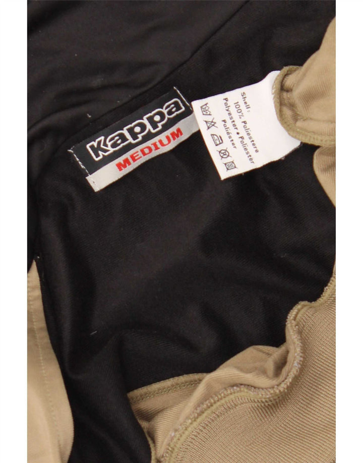 Kappa Mens Tracksuit Top Jacket Medium Brown Colourblock Polyester