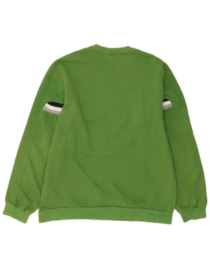 ADIDAS Mens Graphic Sweatshirt Jumper Large Green Cotton