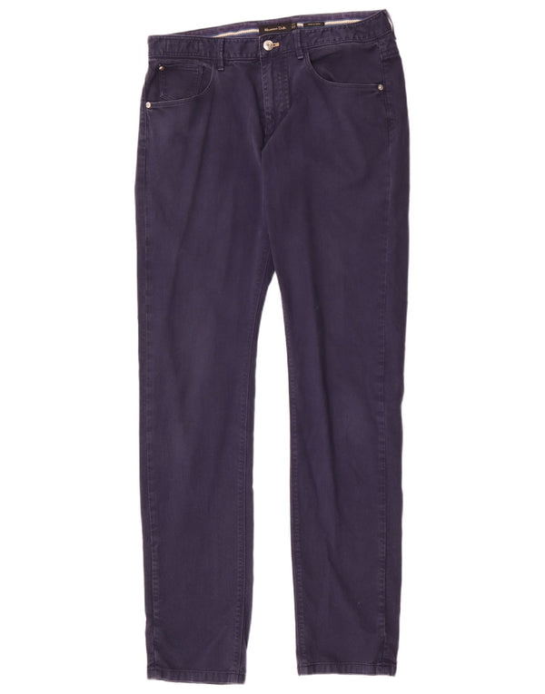 Massimo Dutti Mens Slim Casual Trousers EU 40 Medium W31 L34 Navy Blue