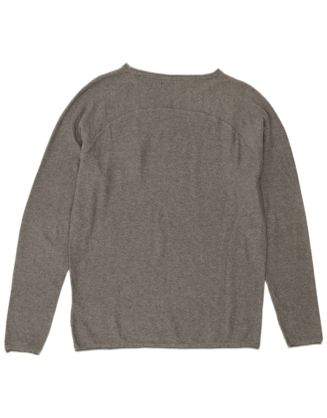 JACK & JONES Mens Core Boat Neck Jumper Sweater Medium Grey Cotton