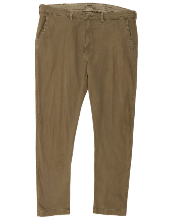 Levi's Mens Slim Tapered Chino Trousers W40 L32 Khaki Cotton
