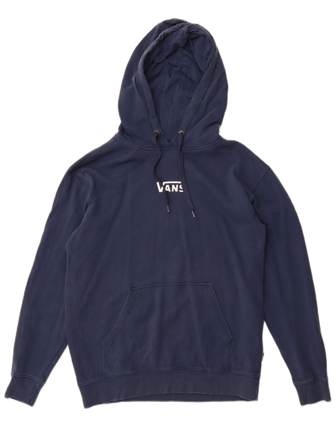 Vans Mens Graphic Hoodie Jumper Small Navy Blue Cotton
