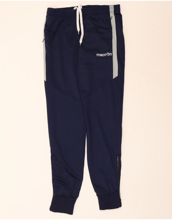 Macron Mens Tracksuit Trousers Joggers Large  Navy Blue Polyester