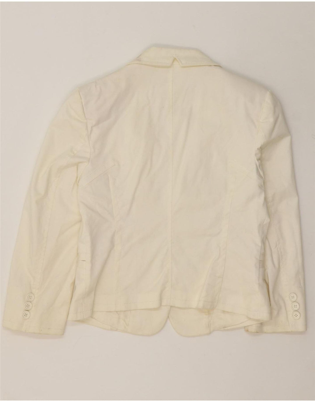 ICEBERG Womens 3 Button Blazer Jacket UK 18 XL White Cotton Vintage Iceberg and Second-Hand Iceberg from Messina Hembry 