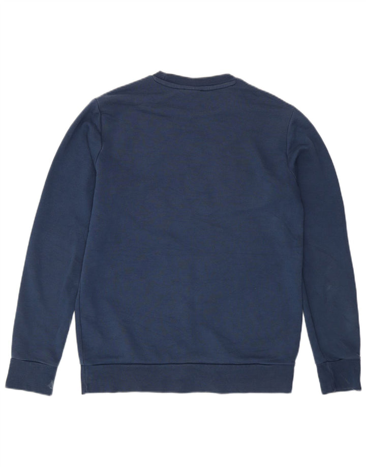 Adidas Boys Graphic Sweatshirt Jumper 13-14 Years Blue Cotton