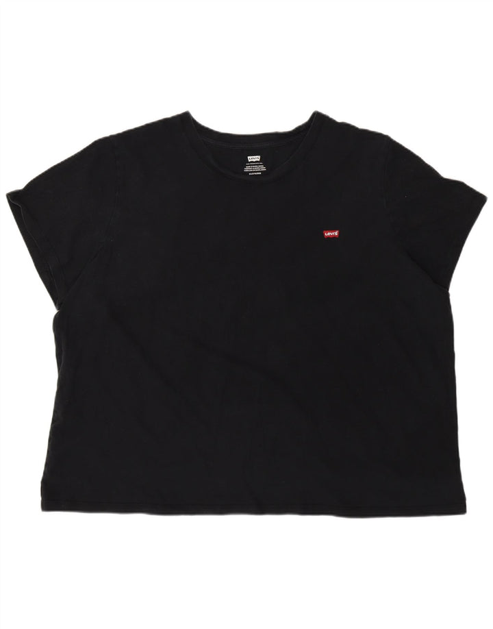Levi's Womens T-Shirt Top UK 20 2XL Black Cotton