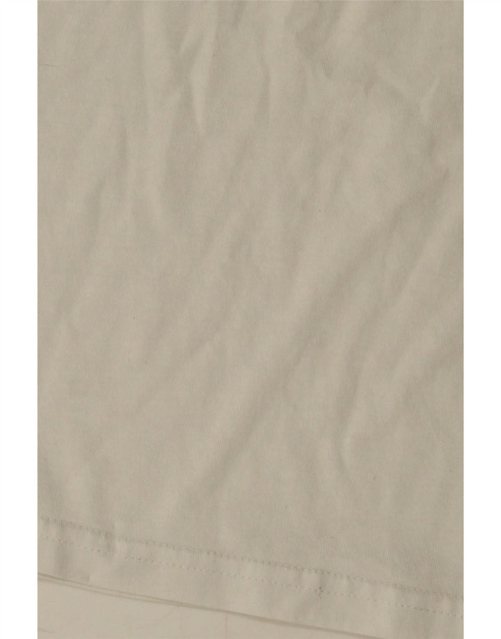 ELLESSE Mens Graphic T-Shirt Top Medium White Cotton