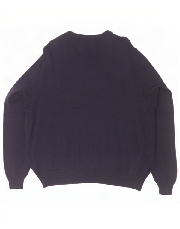 Marks & Spencer Womens Cardigan Sweater UK 22 3XL Navy Blue Viscose