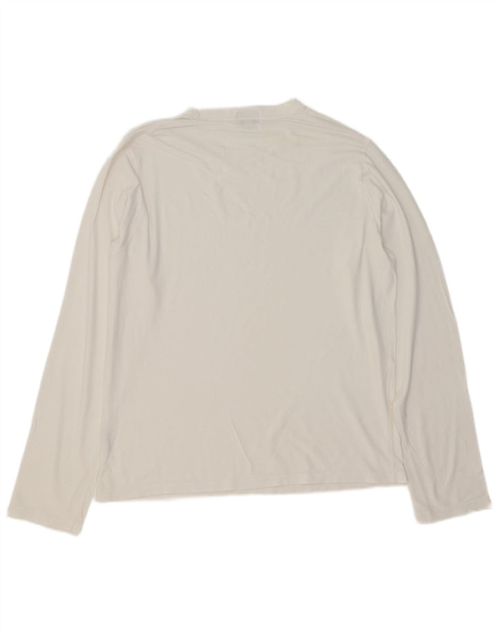 LEVI'S Mens Top Long Sleeve Large White Cotton