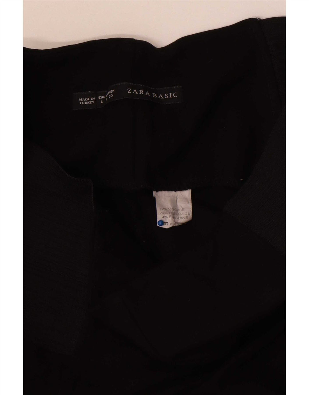Zara Womens Leggings Large Black Colourblock Viscose
