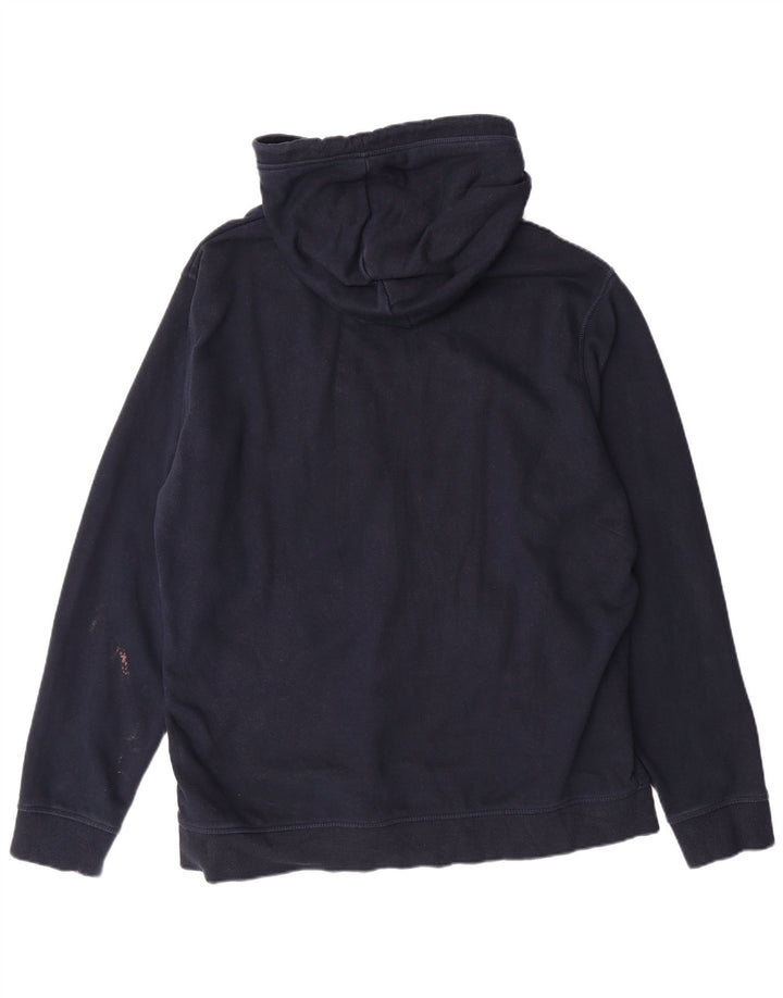 PENGUIN Mens Hoodie Jumper XL Navy Blue Cotton