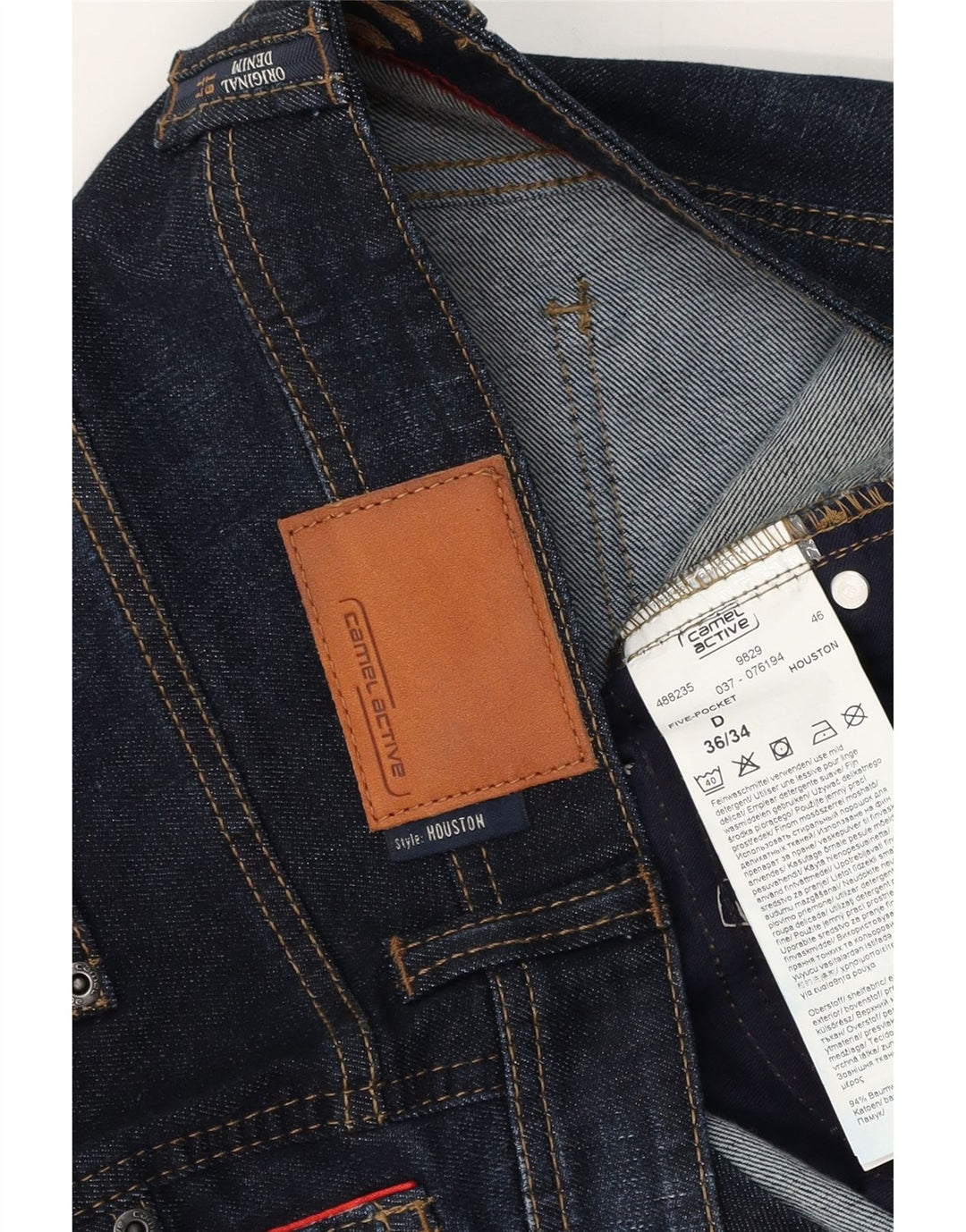 CAMEL ACTIVE Mens Houston Slim Jeans W36 L34 Navy Blue Cotton